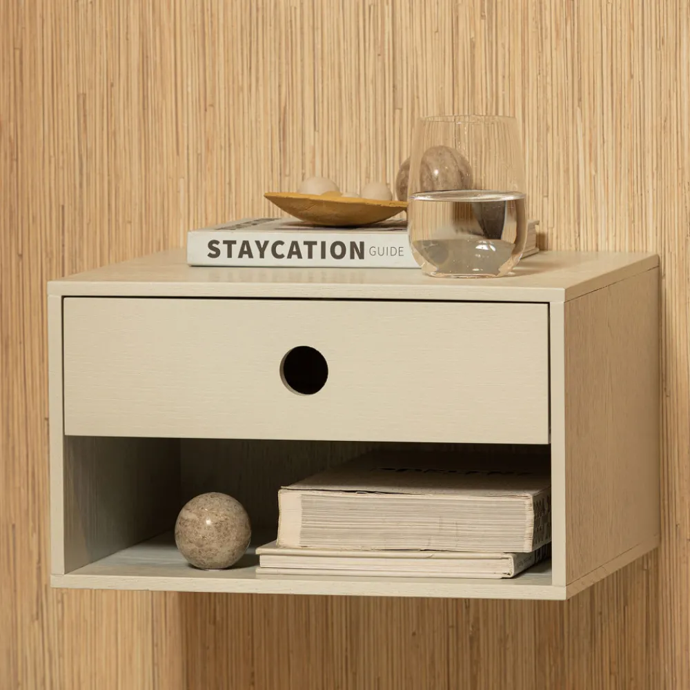 Woood NANCY Table de chevet murale en bois