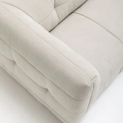 Drawer NAOS Canapé droit 3 places en tissu à effet capitonné