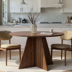 Drawer NARO Table à manger 4 personnes ronde en bois