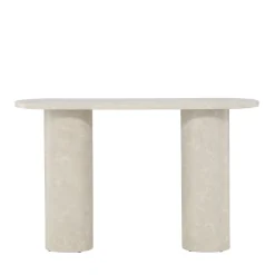 Venture Home NARVIK Console ovale effet marbre L130cm