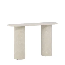 Venture Home NARVIK Console ovale effet marbre L130cm