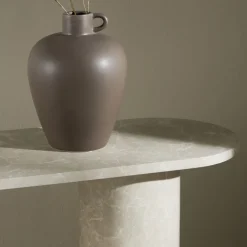 Venture Home NARVIK Console ovale effet marbre L130cm
