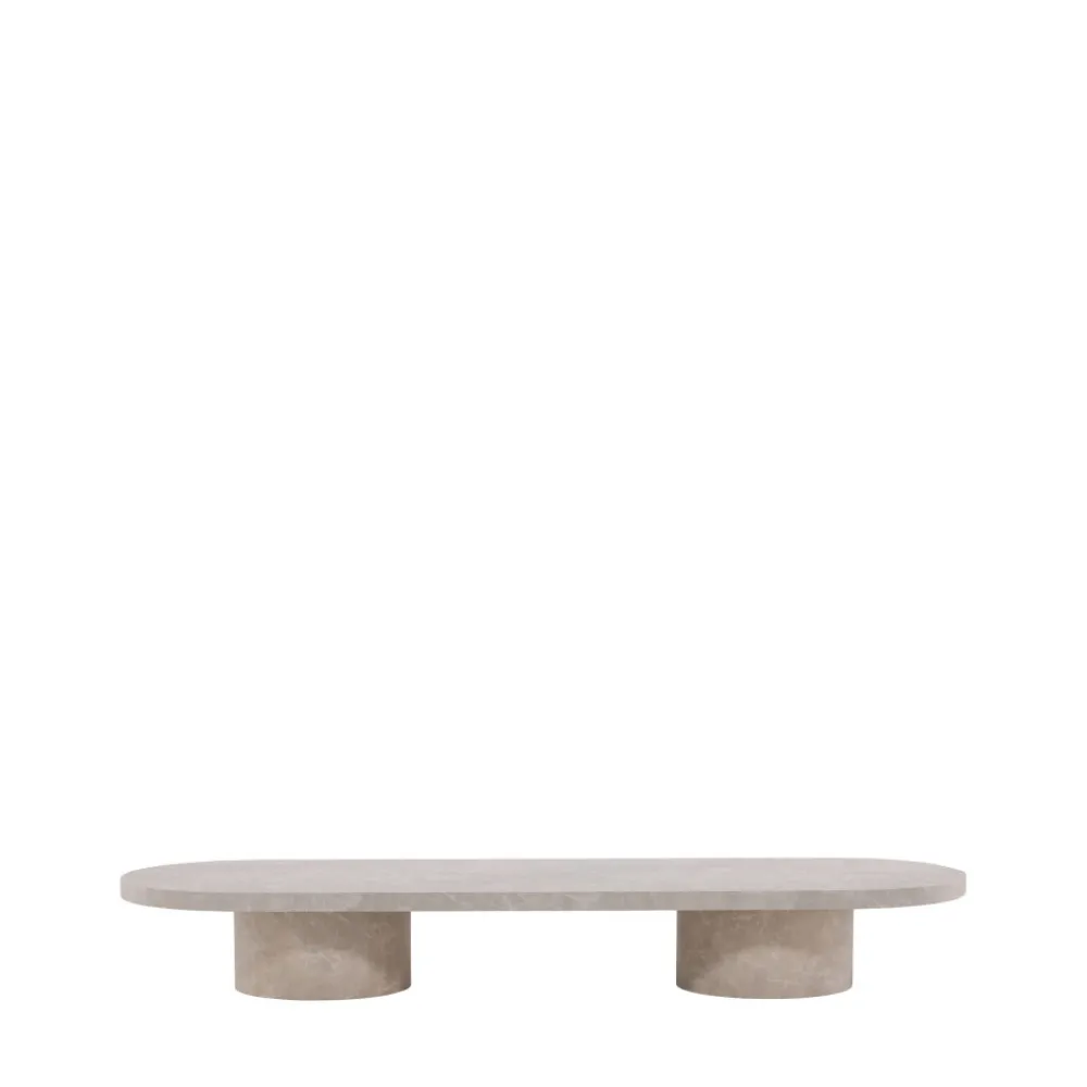 Venture Home NARVIK Table basse ovale effet marbre 190x60cm