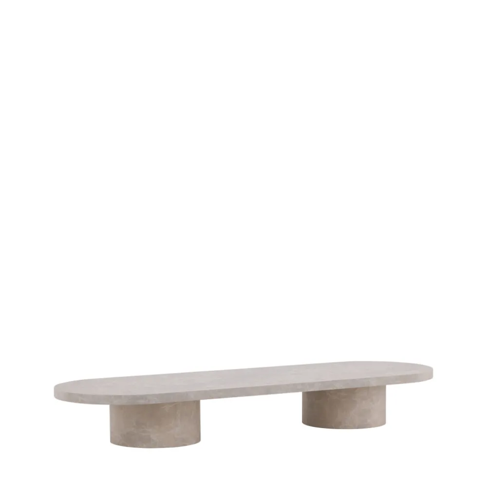 Venture Home NARVIK Table basse ovale effet marbre 190x60cm