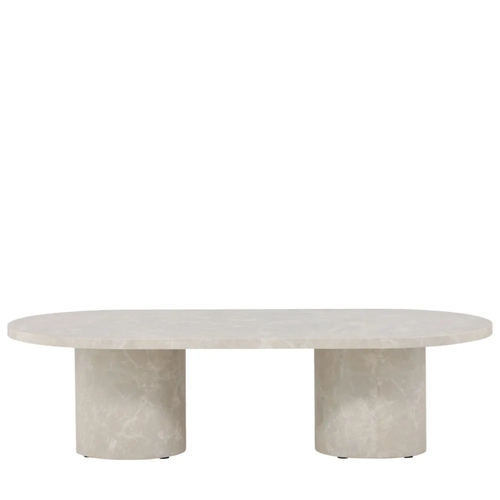Venture Home NARVIK Table basse ovale effet marbre 120x60cm