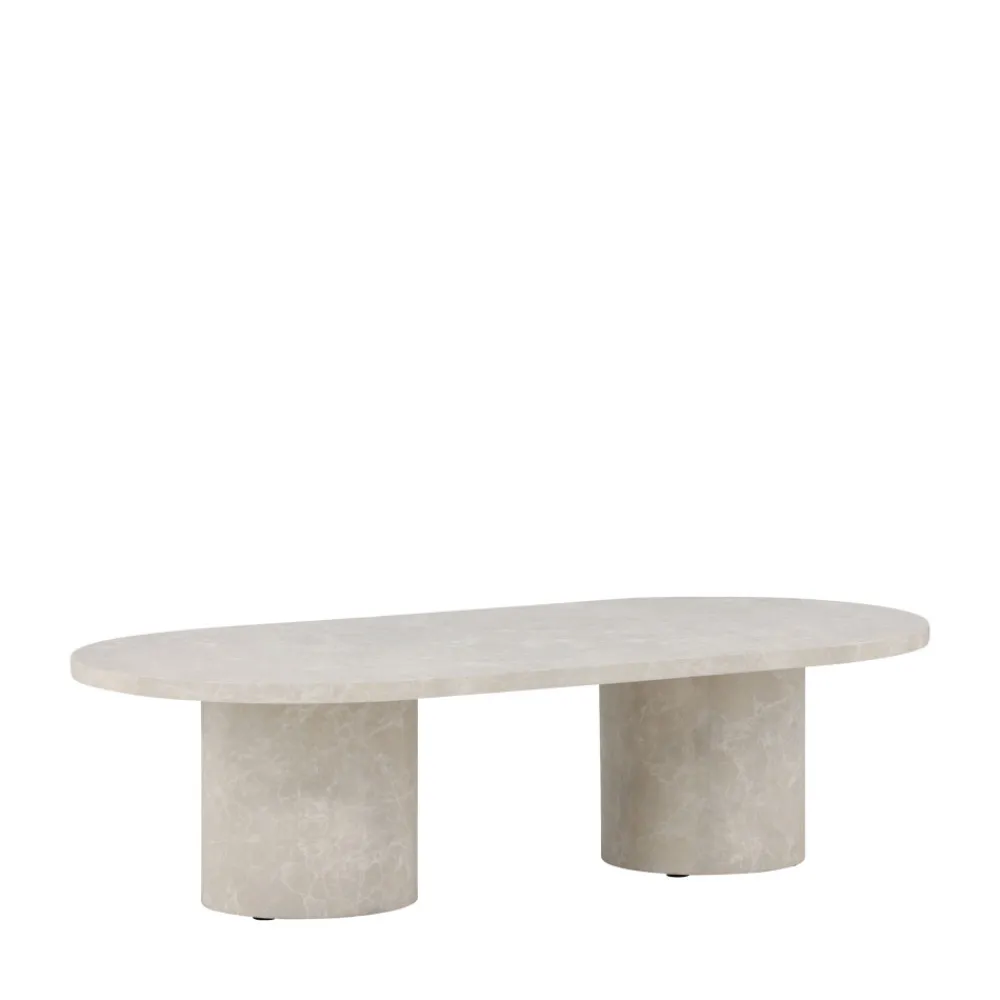 Venture Home NARVIK Table basse ovale effet marbre 120x60cm