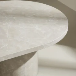 Venture Home NARVIK Table basse ovale effet marbre 120x60cm
