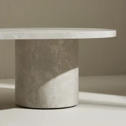 Venture Home NARVIK Table basse ovale effet marbre 120x60cm