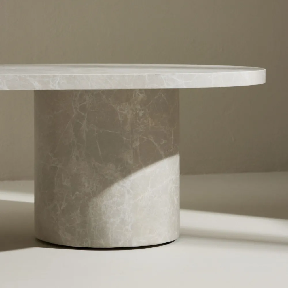 Venture Home NARVIK Table basse ovale effet marbre 120x60cm