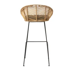 Drawer NAULU Tabouret de bar en rotin 76cm