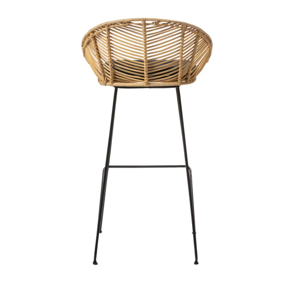 Drawer NAULU Tabouret de bar en rotin 76cm