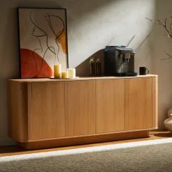 Drawer NAVAN Buffet 4 portes en bois L180cm