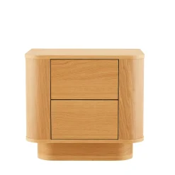 Drawer NAVAN Table de chevet 2 tiroirs en bois