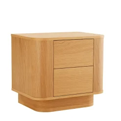 Drawer NAVAN Table de chevet 2 tiroirs en bois