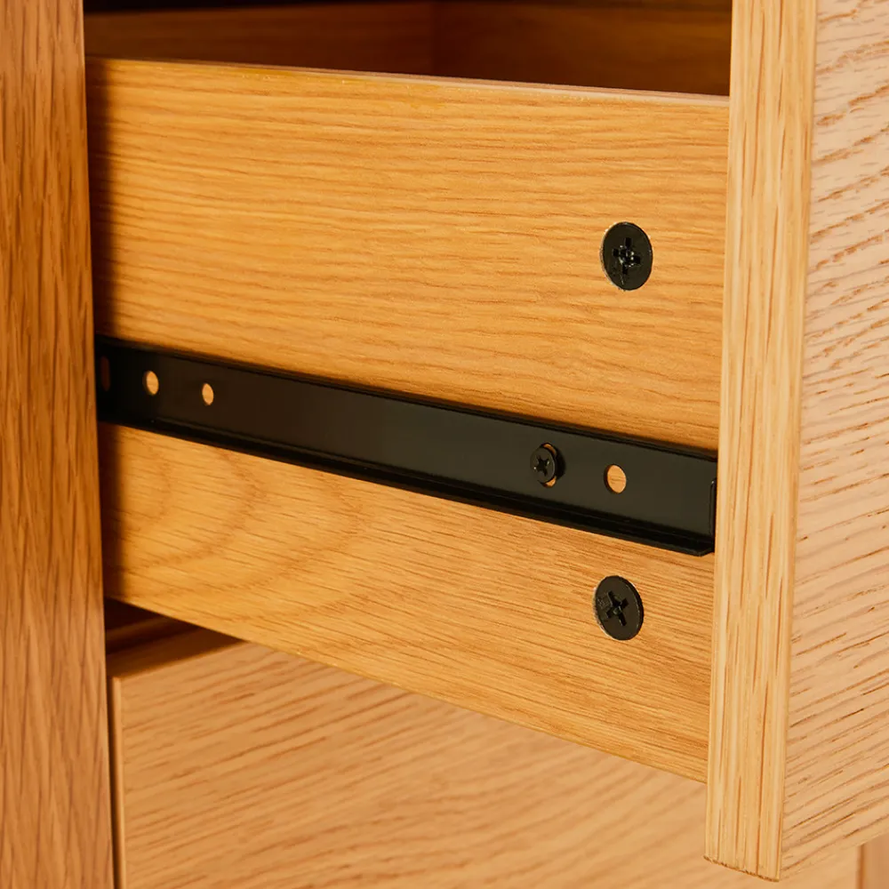 Drawer NAVAN Table de chevet 2 tiroirs en bois
