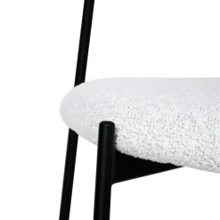 Drawer NELLY Lot de 2 chaises en tissu bouclette et métal