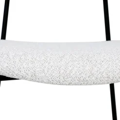 Drawer NELLY Lot de 2 chaises en tissu bouclette et métal
