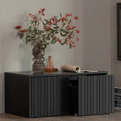 Woood NEW GRAVURE Banc d'entrée avec rangement en bois L88cm