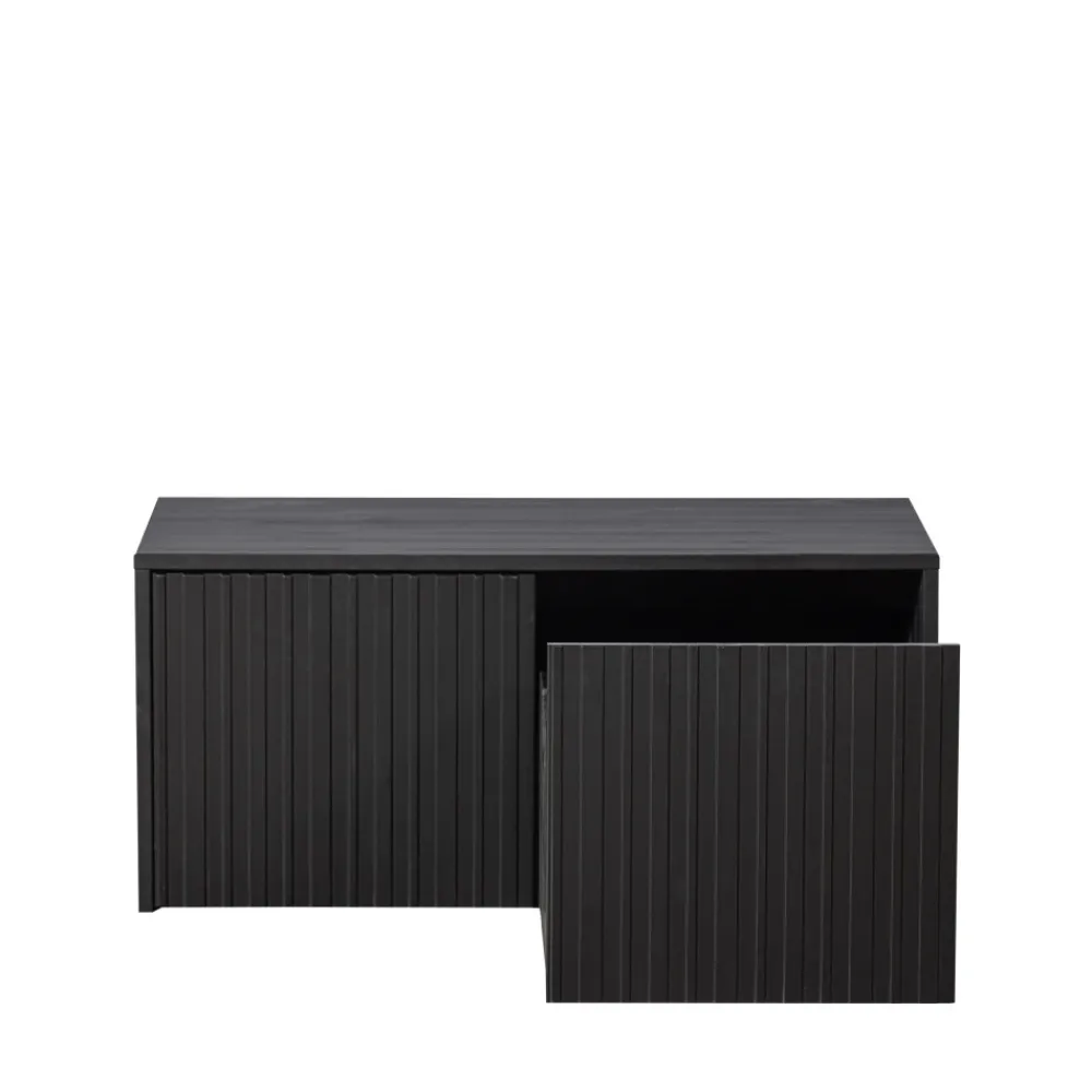Woood NEW GRAVURE Banc d'entrée avec rangement en bois L88cm