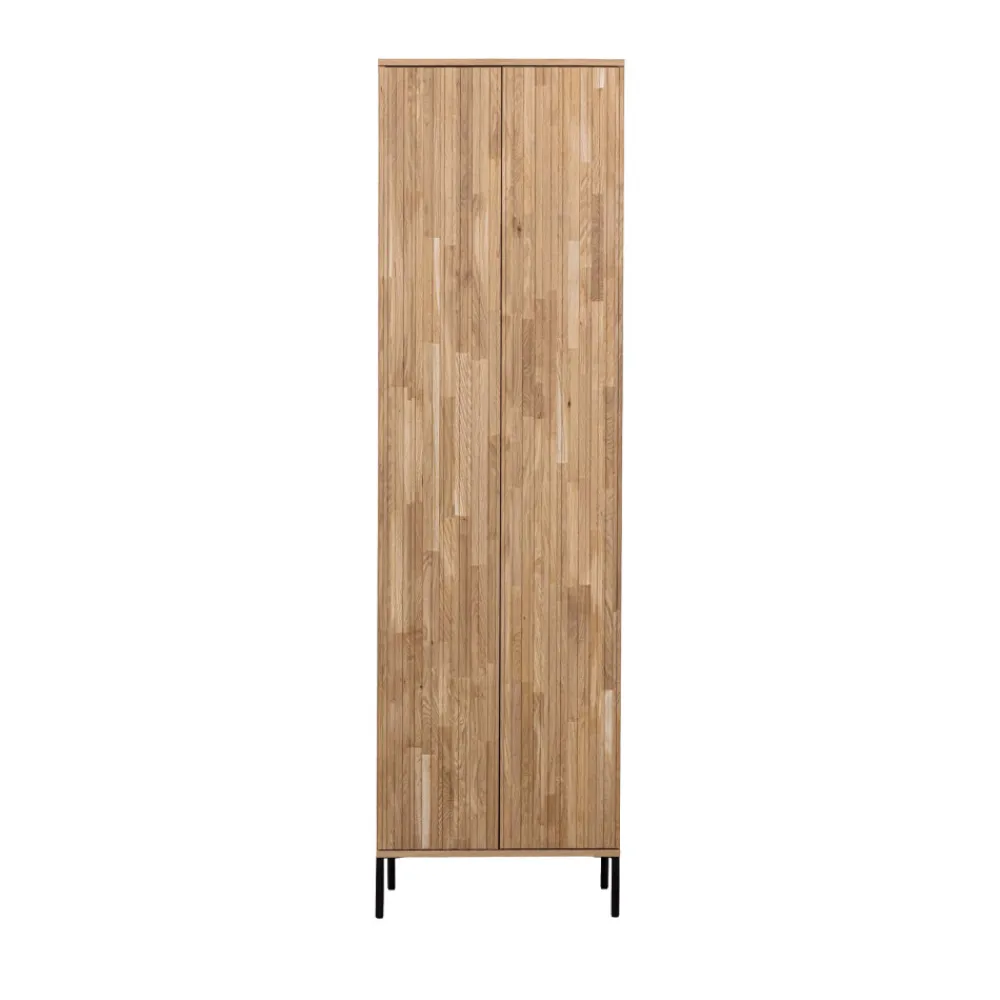Woood NEW GRAVURE Colonne de rangement en bois 2 portes 1 tiroir H210cm