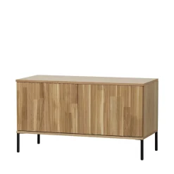 Woood NEW GRAVURE Meuble TV 2 portes en bois L100cm