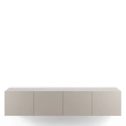 No name NEXA Meuble TV suspendu 4 portes en bois L180cm