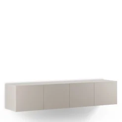 No name NEXA Meuble TV suspendu 4 portes en bois L180cm