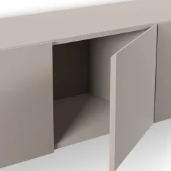 No name NEXA Meuble TV suspendu 4 portes en bois L180cm