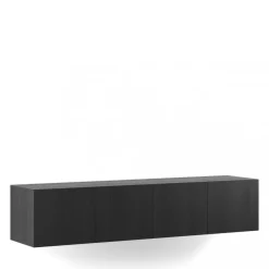 No name NEXA Meuble TV suspendu 4 portes en bois L180cm