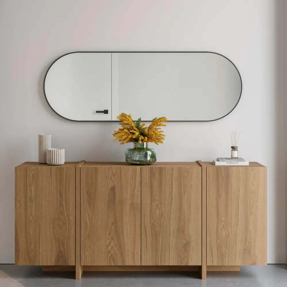 Drawer NICOLE Buffet 4 portes en bois L180cm