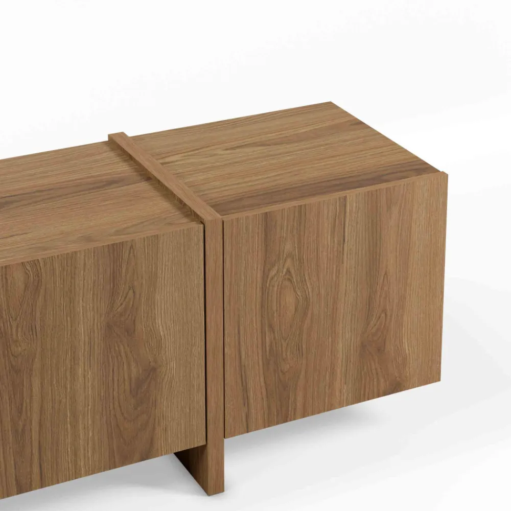 Drawer NICOLE Meuble TV 4 portes en bois 180cm