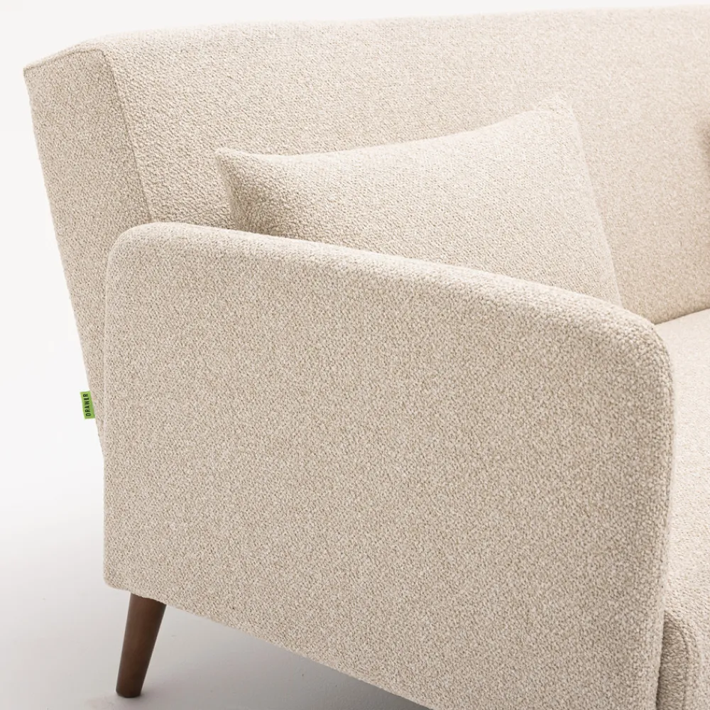 Drawer NIELSON Canapé convertible 3 places en tissu bouclette
