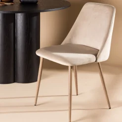 Venture Home NIGHT Lot de 2 chaises en velours et métal