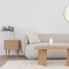 House Nordic NIKKO Table de chevet 2 portes coulissantes en bois
