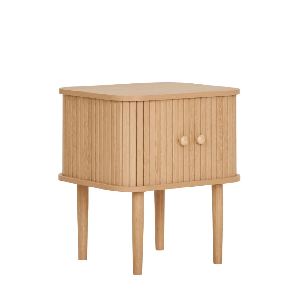 House Nordic NIKKO Table de chevet 2 portes coulissantes en bois