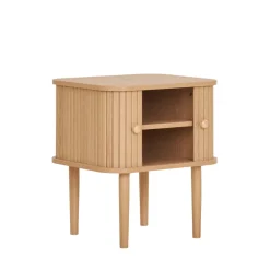 House Nordic NIKKO Table de chevet 2 portes coulissantes en bois