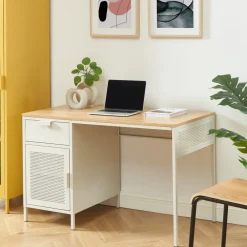 Pantone NINO Bureau 1 porte 1 tiroir en métal L120cm