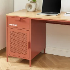 Pantone NINO Bureau 1 porte 1 tiroir en métal L120cm