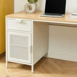 Pantone NINO Bureau 1 porte 1 tiroir en métal L120cm