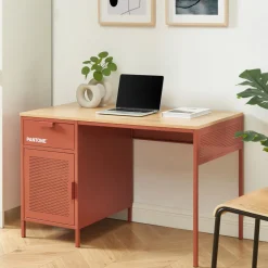 Pantone NINO Bureau 1 porte 1 tiroir en métal L120cm