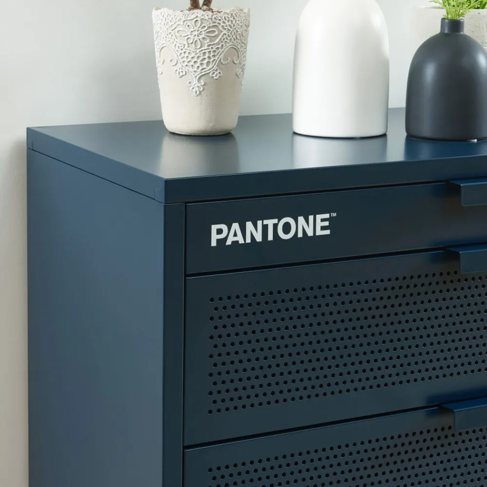 Pantone NINO Commode 4 tiroirs en métal L80cm