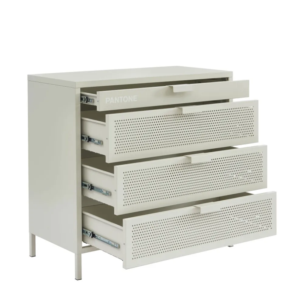Pantone NINO Commode 4 tiroirs en métal L80cm