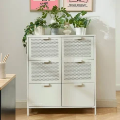 Pantone NINO Commode 6 tiroirs en métal L90cm
