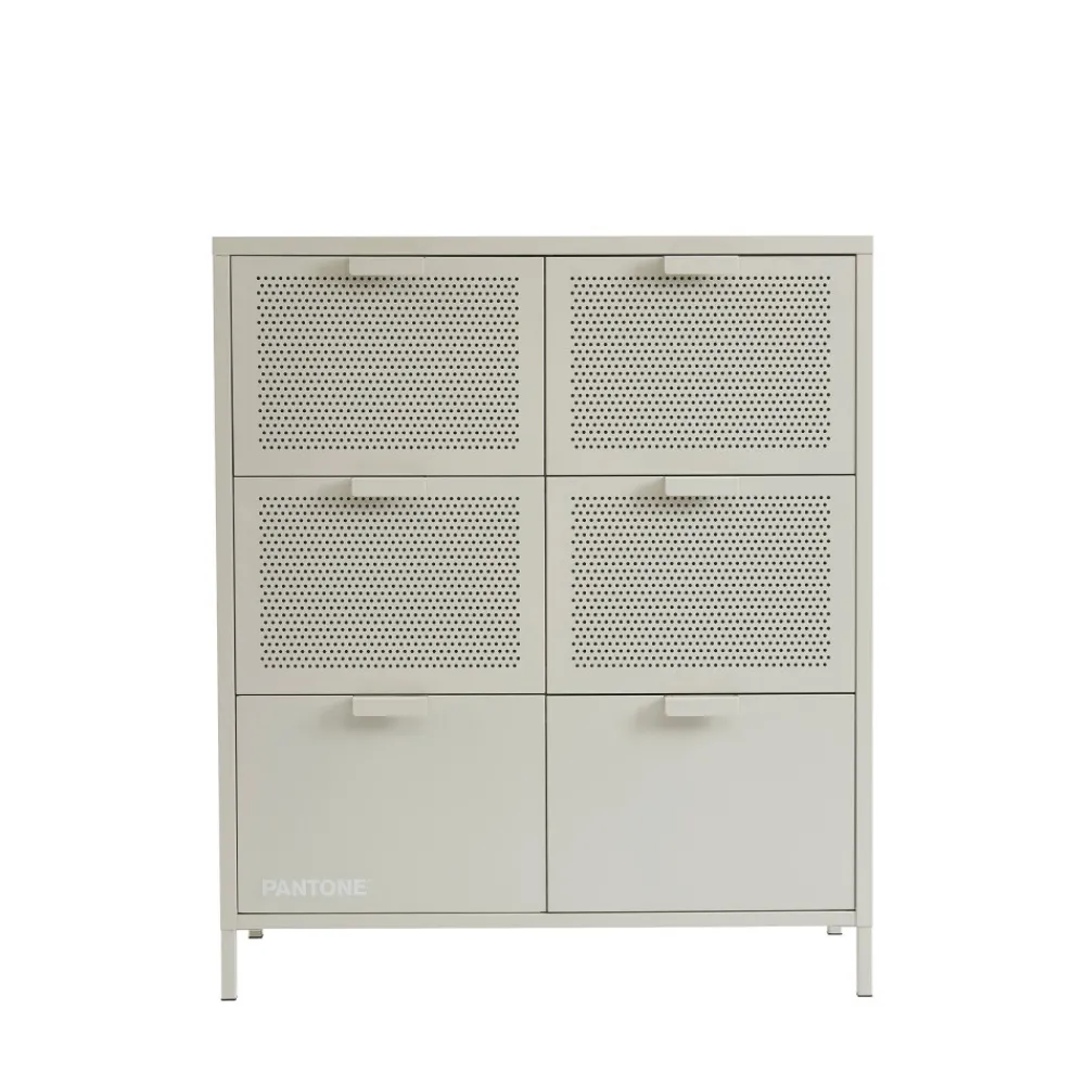 Pantone NINO Commode 6 tiroirs en métal L90cm