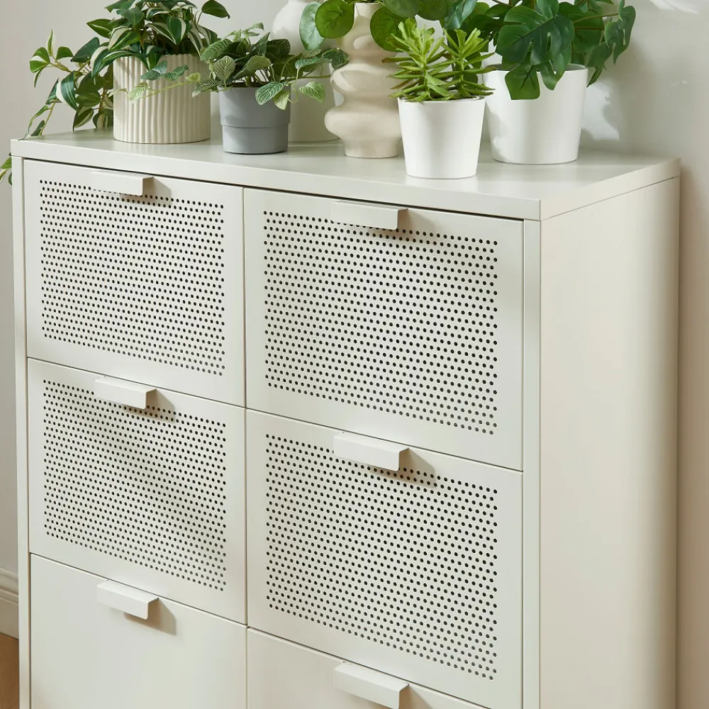 Pantone NINO Commode 6 tiroirs en métal L90cm