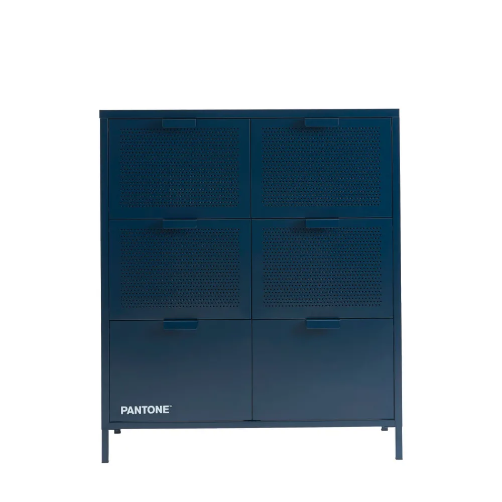 Pantone NINO Commode 6 tiroirs en métal L90cm