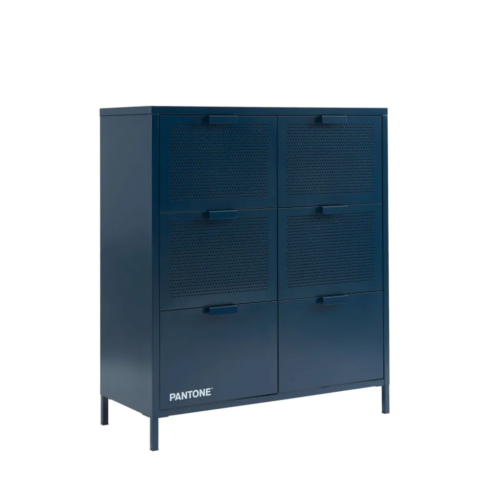 Pantone NINO Commode 6 tiroirs en métal L90cm