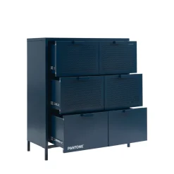 Pantone NINO Commode 6 tiroirs en métal L90cm