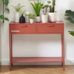 Pantone NINO Console 2 tiroirs en métal L100cm