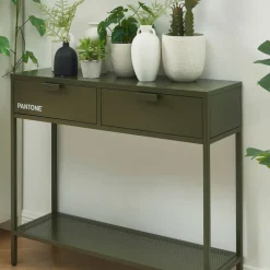 Pantone NINO Console 2 tiroirs en métal L100cm